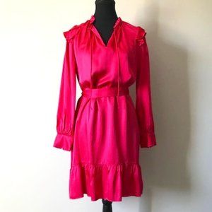 Esqualo Bright Pink Ruffle Dress